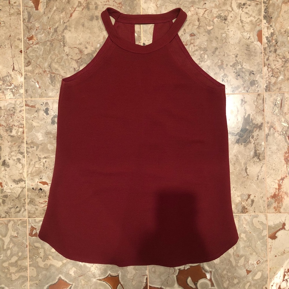 Boohoo Tall Maroon Halter Top